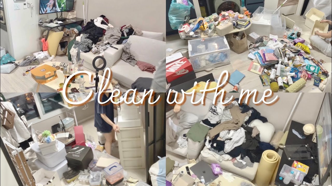 [VLOG]대청소 브이로그...🧹쓰레기집 뒤집기, 가구 구조 바꾸기  #청소 #청소브이로그 #대청소 #자취러 