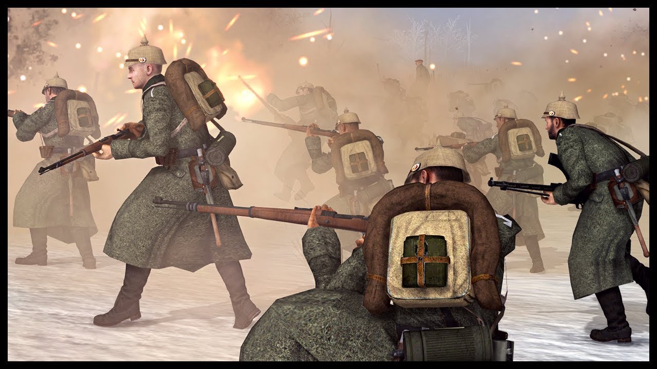 BRUTAL WW1 WINTER BATTLE! 1000 German Soliders Storm French Defenses