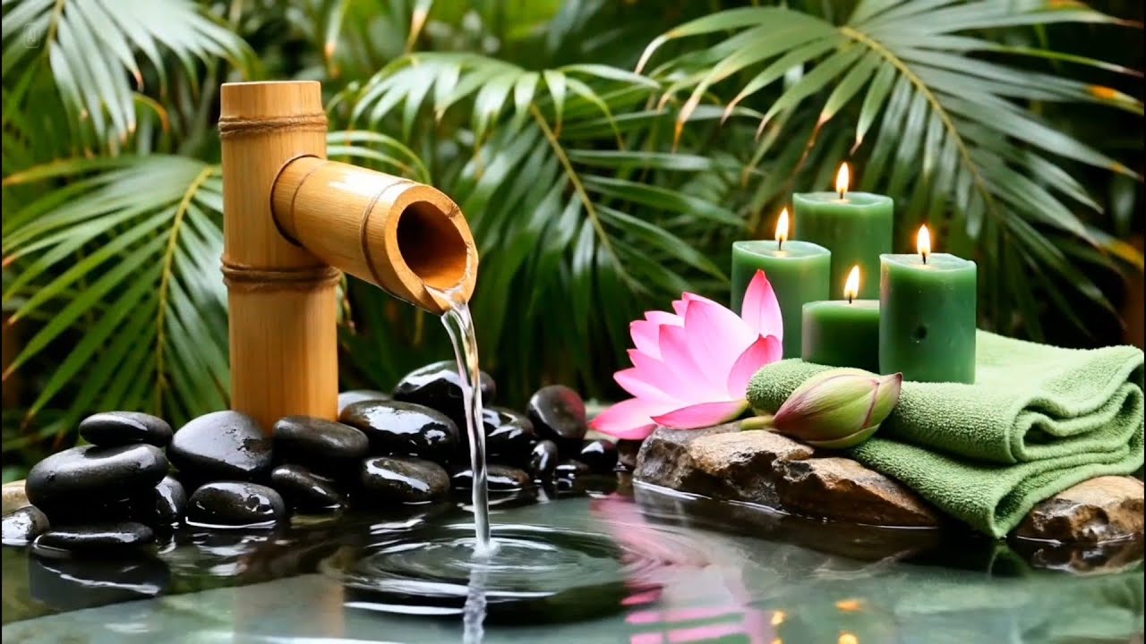 Deep Meditation Spa Ambience 🌿 Water Flow & Zen Garden Calm