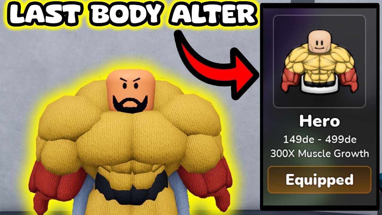 HERO BODY ALTER РАЗБЛОКИРОВАНО И ОБНОВЛЕНИЕ GYM LEAGUE ROBLOX
