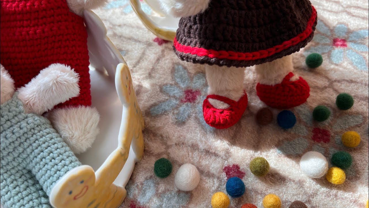 { 여요YEOYO } 16cm 그로밋 키링 구두 / 그로밋 키링 신발 / 그로밋 키링 소품 / 코바늘 구두 / 코바늘 신발