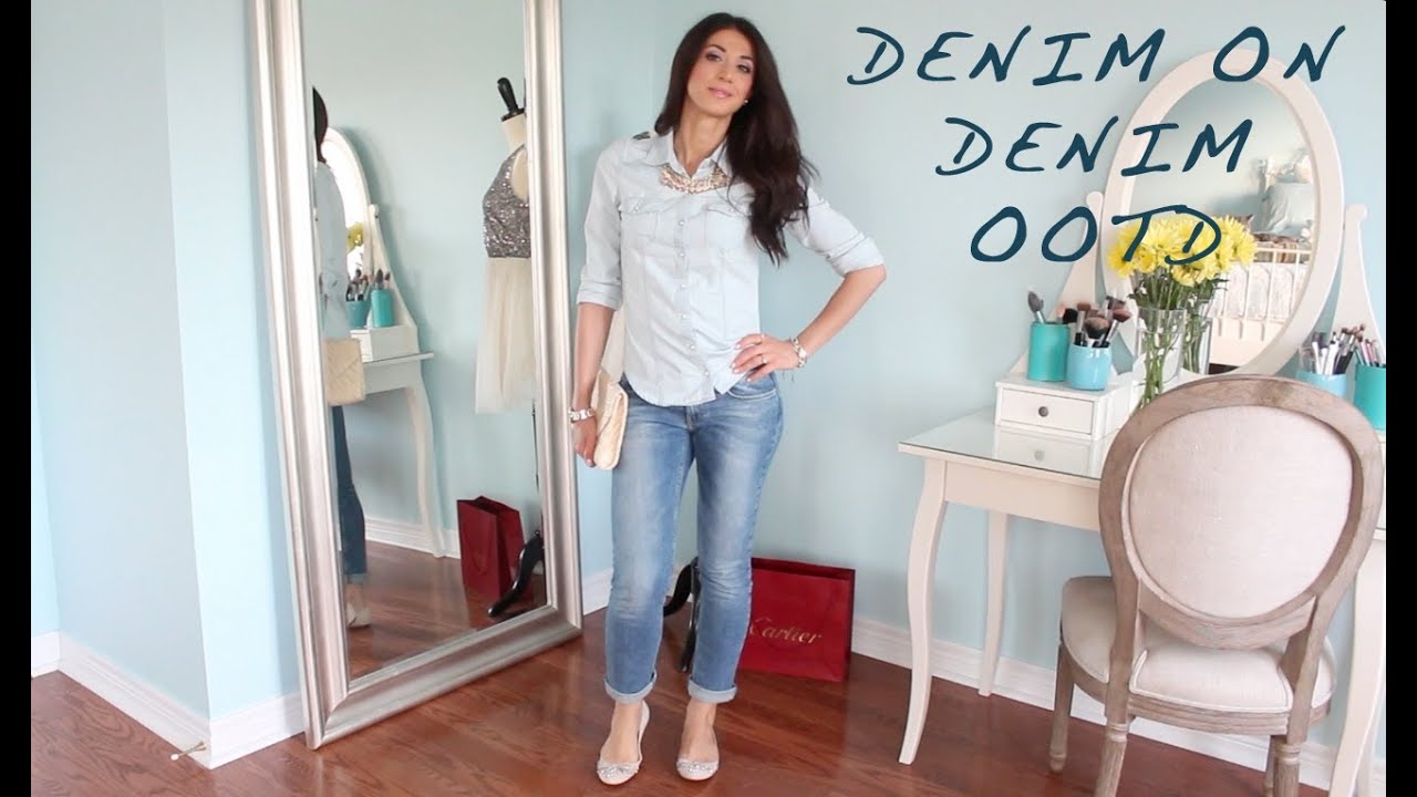 Denim on Denim OOTD - RealLeyla