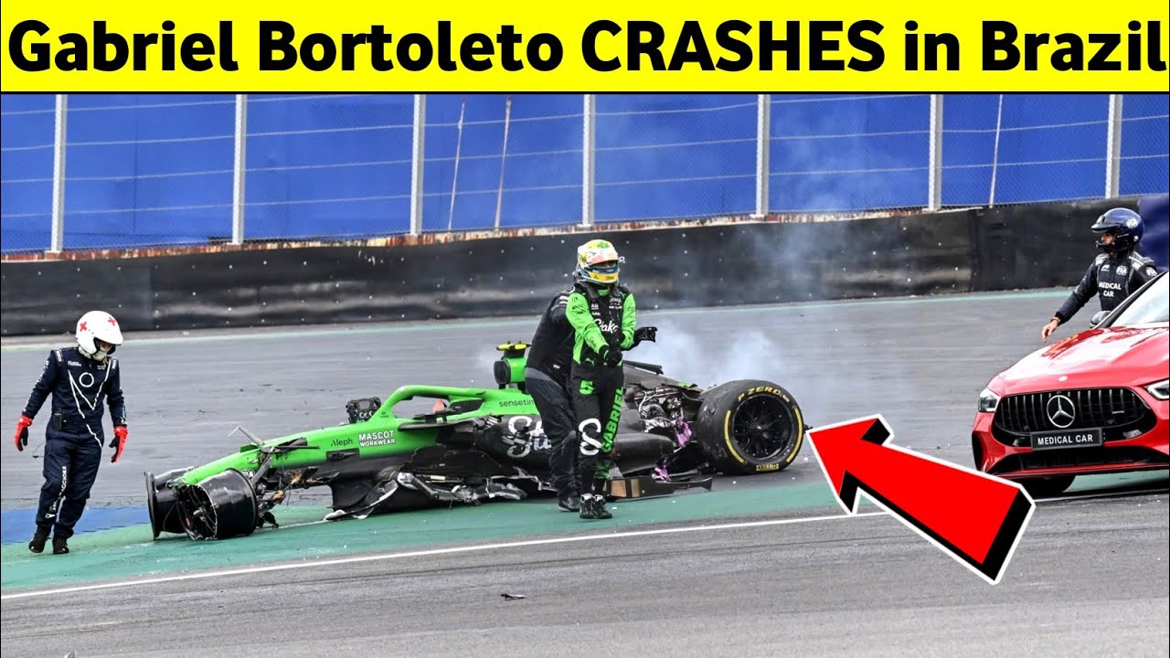 Gabriel Bortoleto CRASHES in Brazil Sprint Race, F1 S&atilde;o Paulo GP 2025 Highlights Today