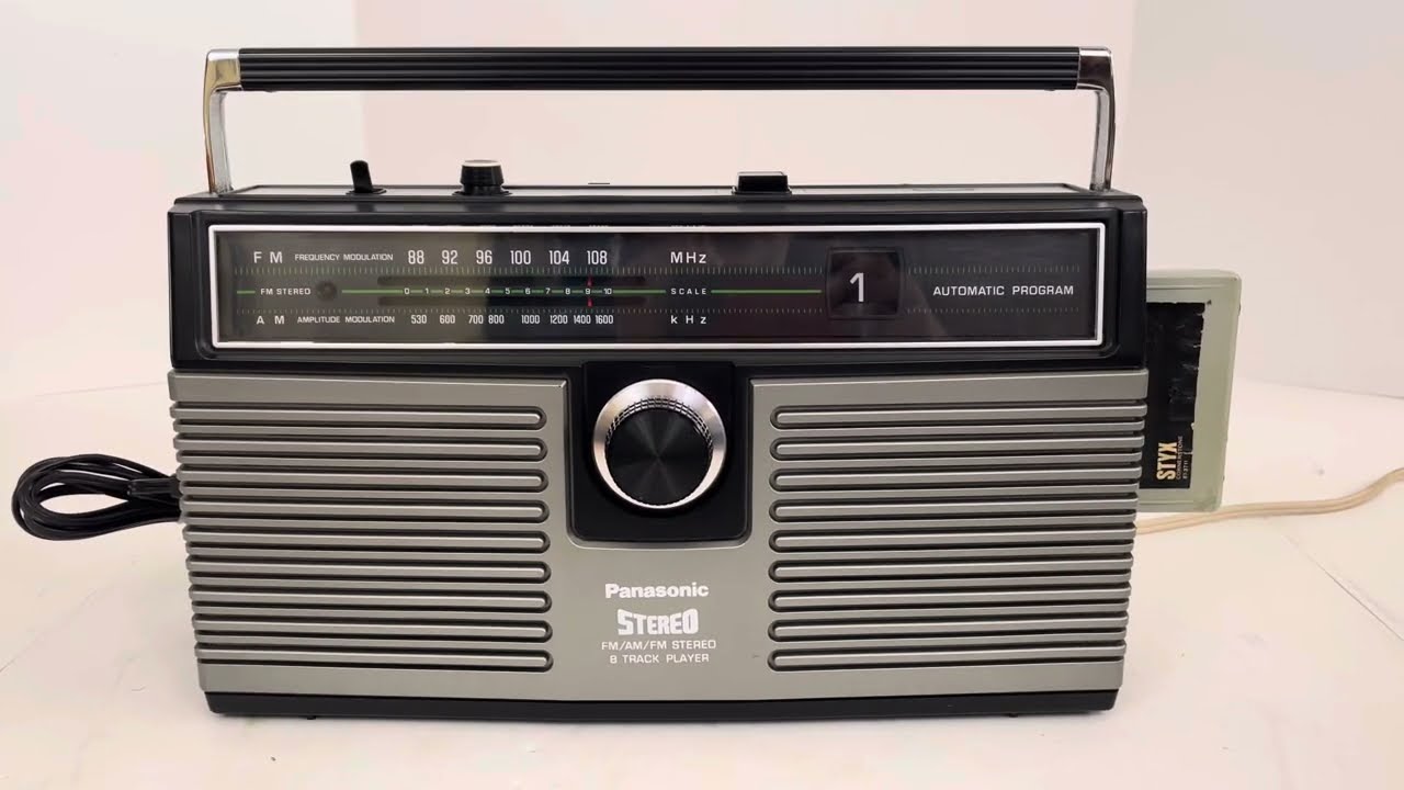 Panasonic RS 836A AM FM 8 track stereo boombox restored 1970s