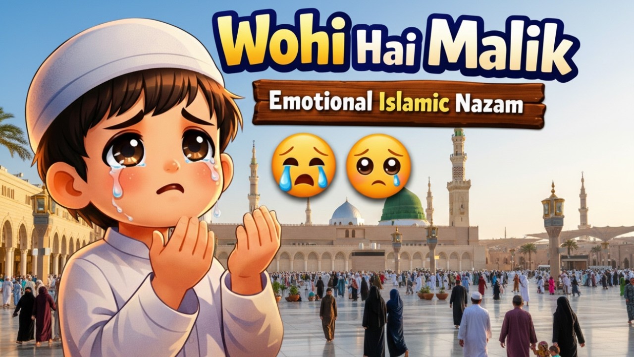 Wohi Hai Malik 😭🥺  Emotional Islamic Nazam for Kids  Sad Islamic Video  Heart Touching Nazam