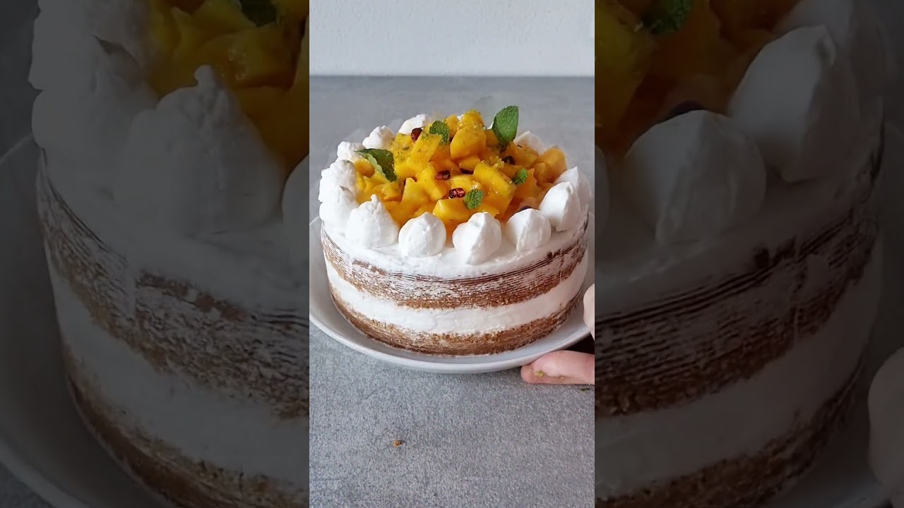 Naked cake vegana al mango 💚 