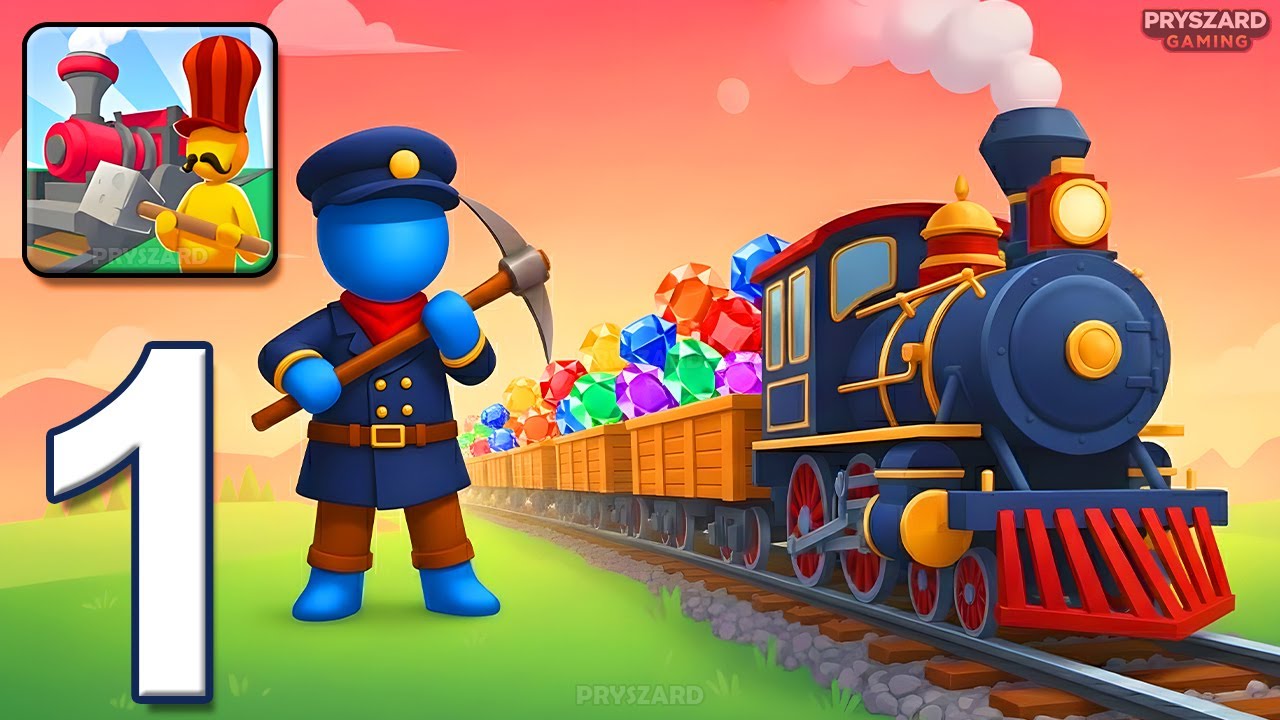 Train Miner - Gameplay Walkthrough Part 1 - Mine Ores Drive Train (iOS, Android)