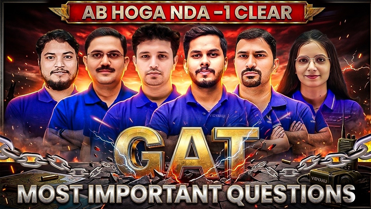 NDA-1 2026: GAT महा-मुकाबला 🔥 | Most Important Questions | Top MCQs and Expected Questions