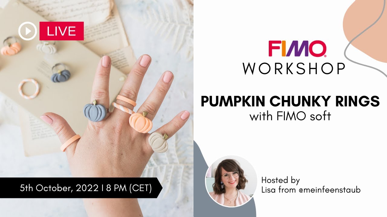 Pumpkin Chunky Rings with FIMO soft | FIMO live workshop with Lisa @meinfeenstaub