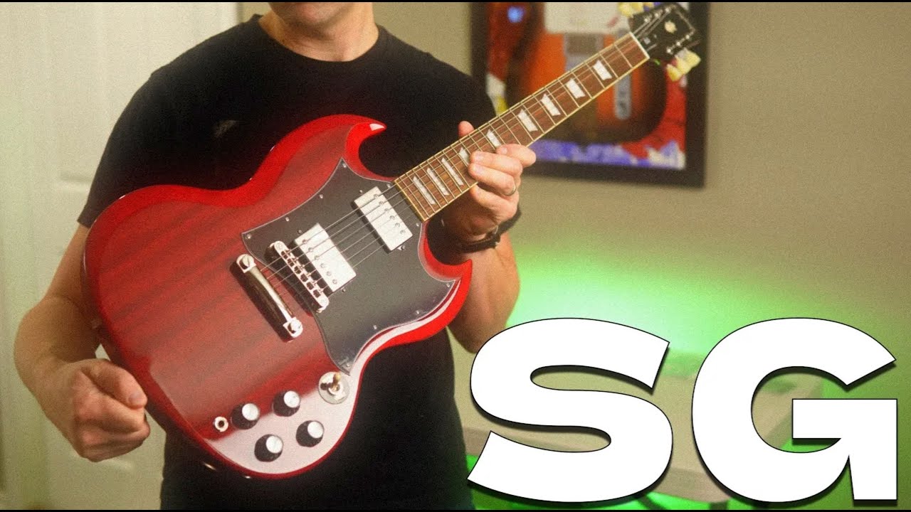 Inspirado por Gibson para tocar una Epiphone SG Standard