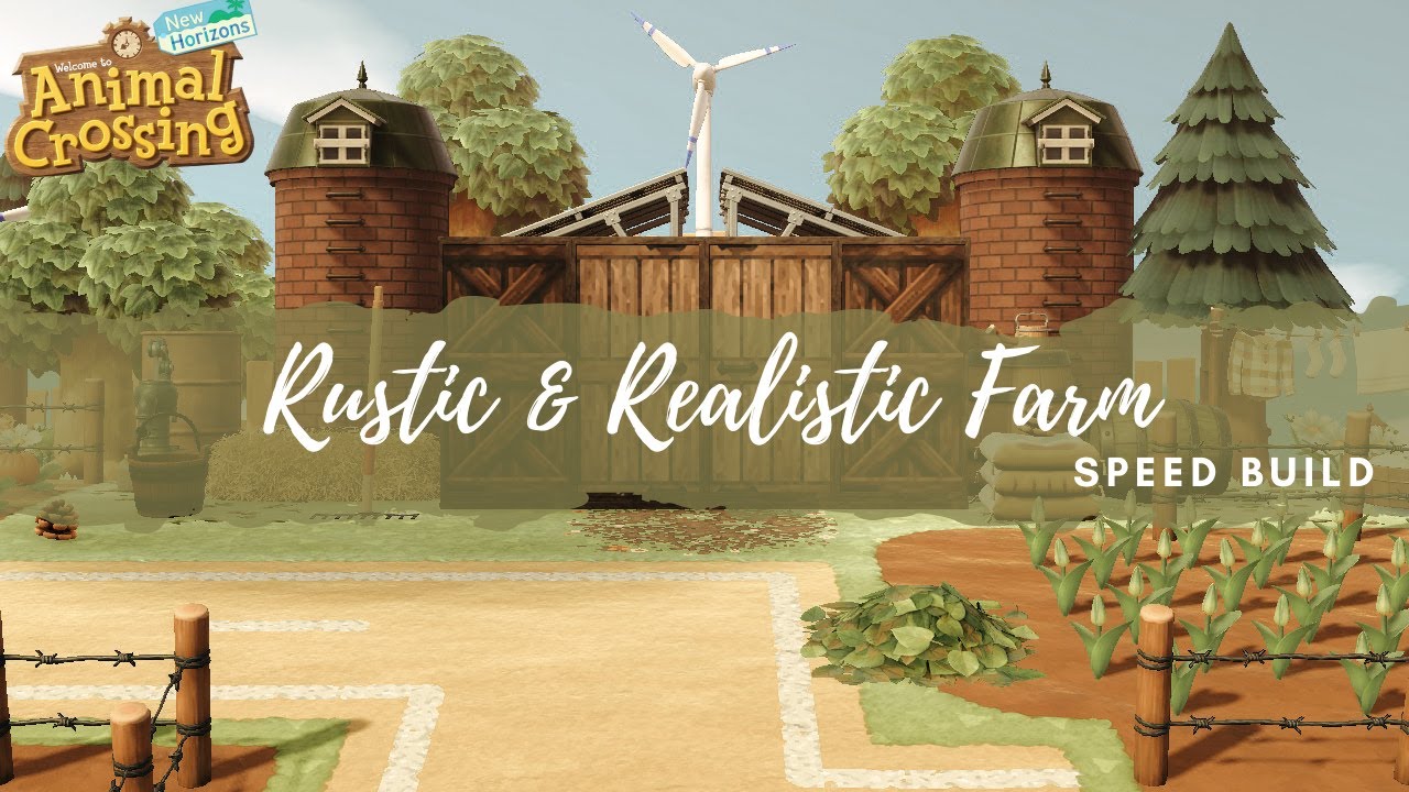 Rustic & Realistic Farmland Speed Build | Animal Crossing New Horizons