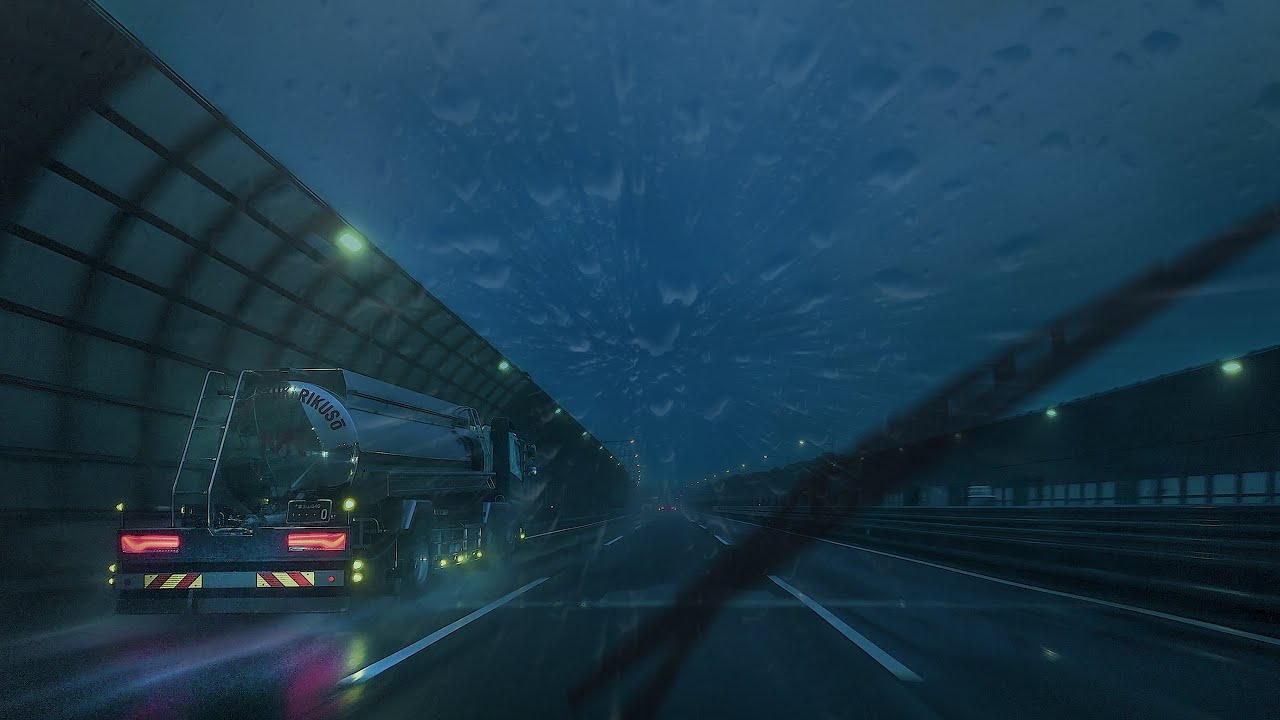 ☔️Rainy Highway Drive at Dawn 😴 Relax & Fall Asleep Fast 💤