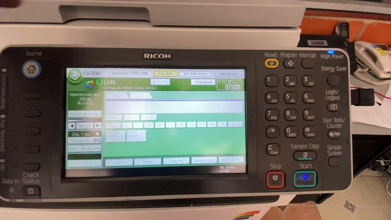 Como escanear a memoria USB desde una maquina RICOH serie 2, 3 y 4