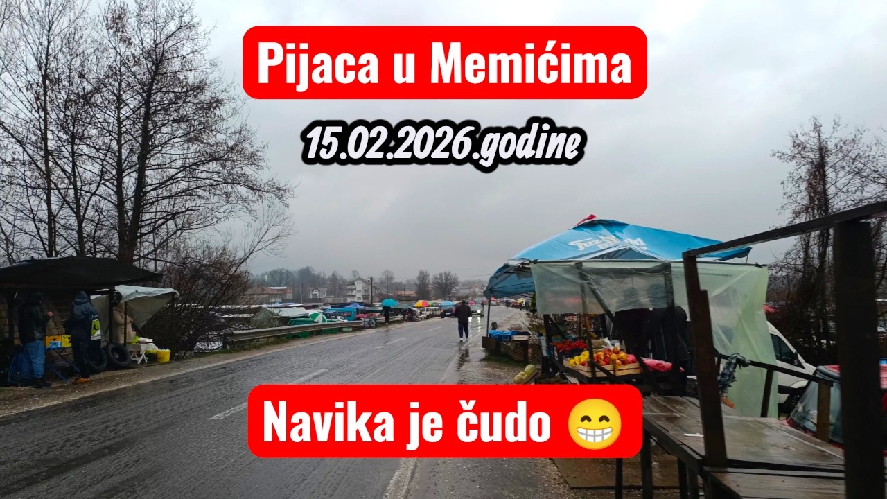 PIJACA MEMIĆI SKORO PRAZNA! Kiša promijenila sve