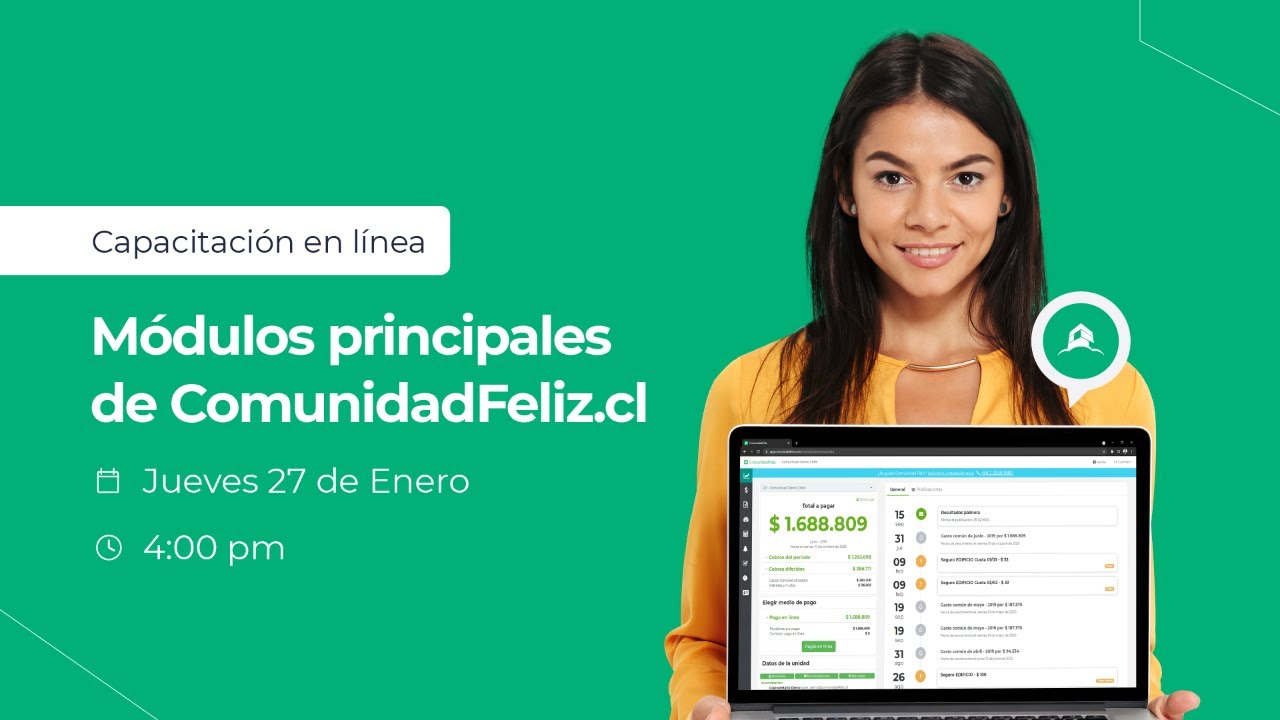 ¡Conoce los Módulos principales de ComunidadFeliz.cl! | 27/01/22 - 4:00 PM (CL)