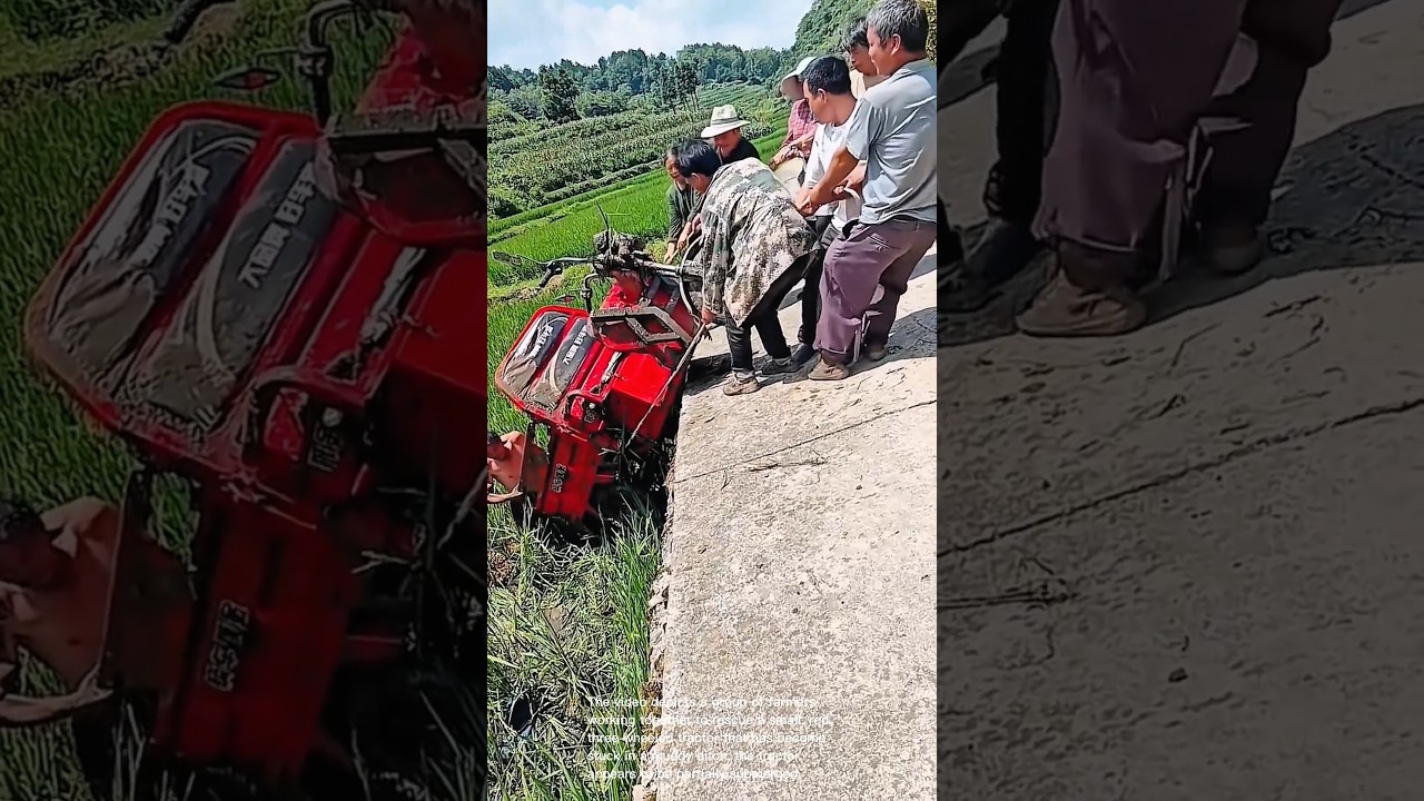 Farmers Rescue Trapped Tractor: Teamwork Makes the Dream Work
