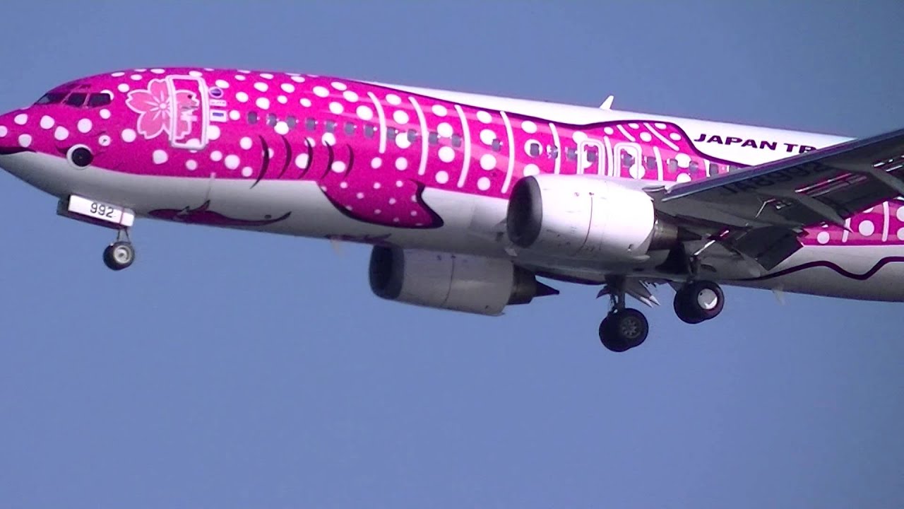 2013/01/13 Japan Transocean Air 737-446 JA8992  さくらジンベエ Landing at Haneda