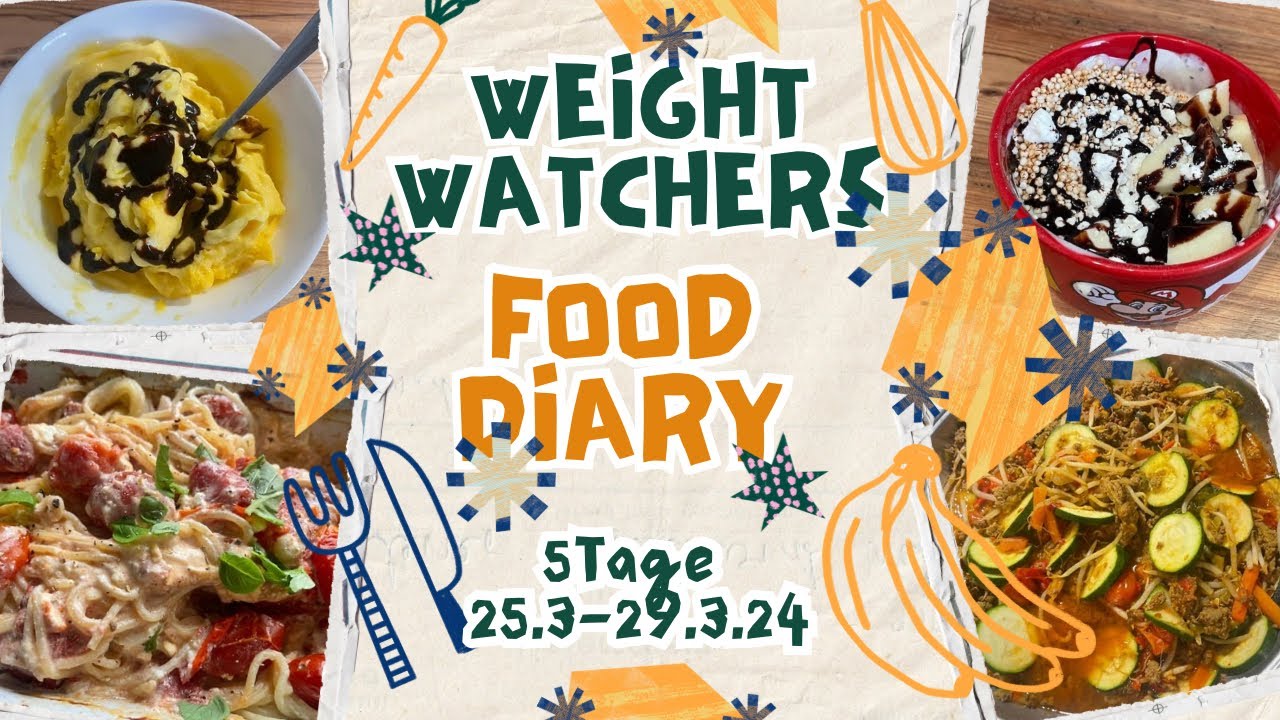 Weight Watchers,5 Tage Food Diary, Gewichtsverlauf ,Meine Ernährung