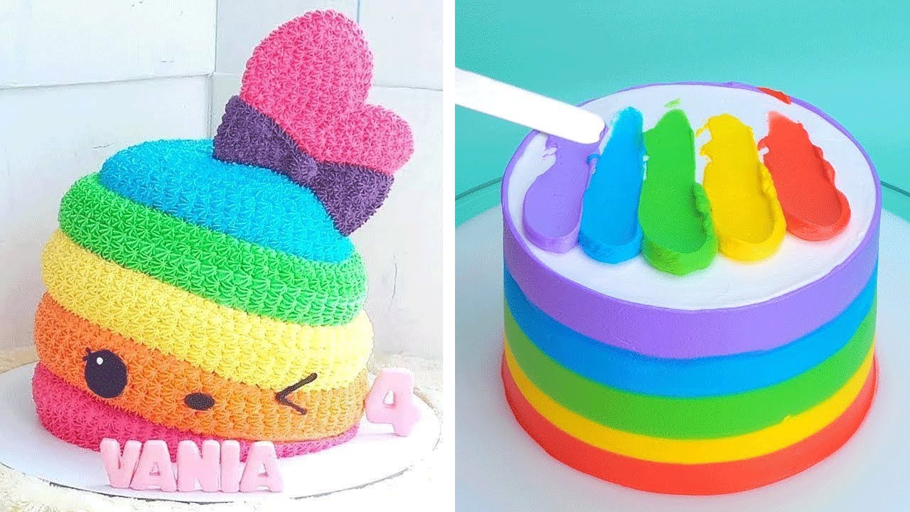 Top 10 Favorite Rainbow Cake Decorating Ideas | Perfect Cake Decorating Tutorials for Holidays