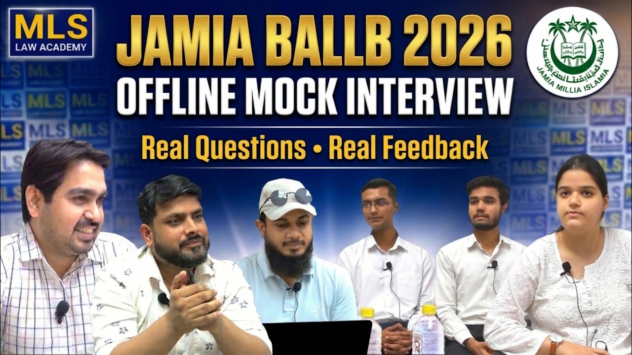 JAMIA BA LLB 2026 Offline Mock Interview | Final Interview Round Preparation
