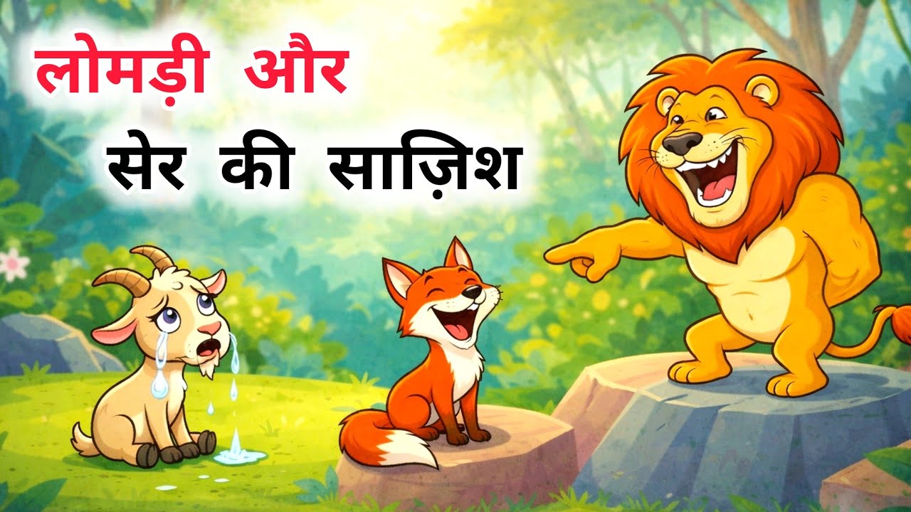 लोमड़ी और सेर की साज़िश | Panchtantra ki kahani | kahani | animal cartoon 