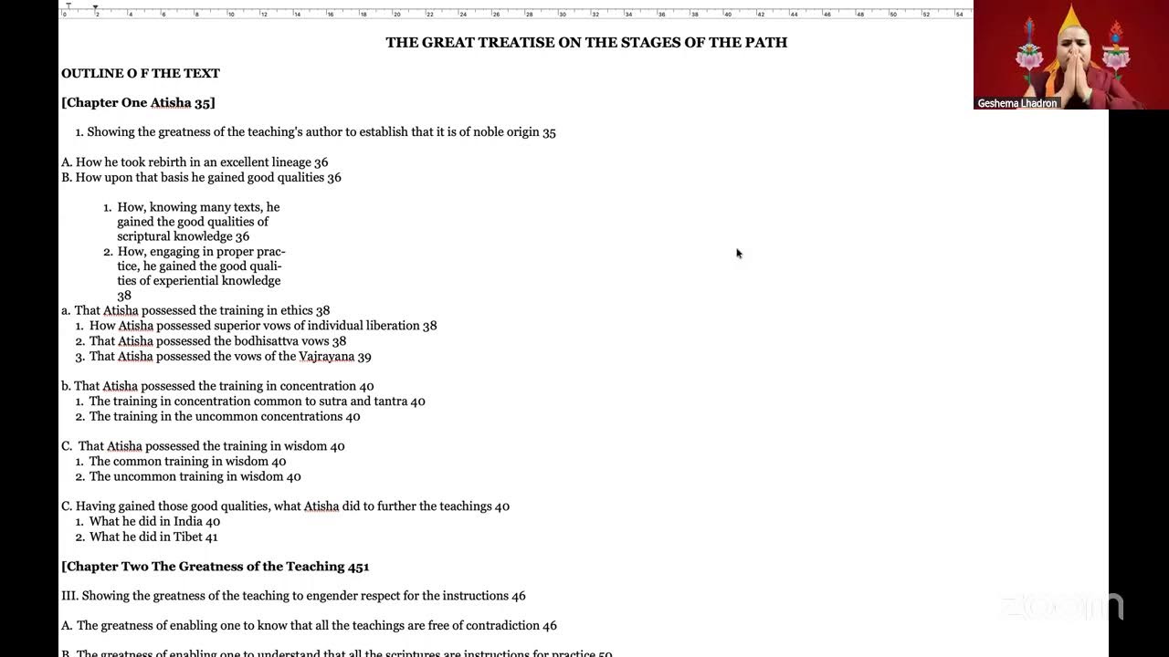 Stages of Meditation on the Path to Enlightenment - Lam Rim Chen Mo