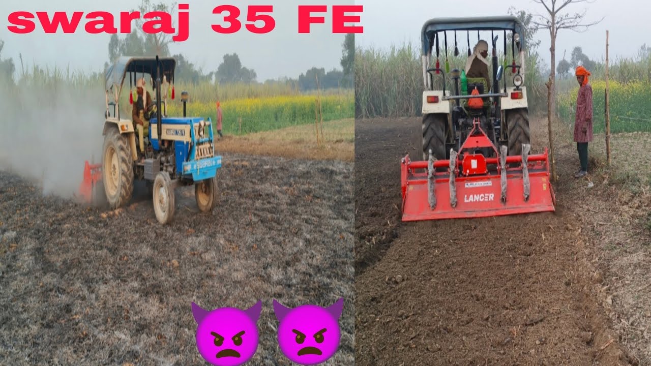 Swaraj735 FE 7फुट का रोटावेटर 💪💪👿