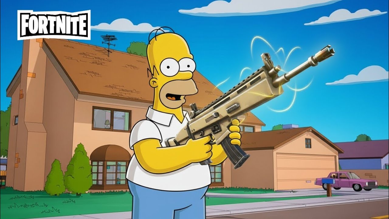 Jogando de Homer Simpson no Fortnite!