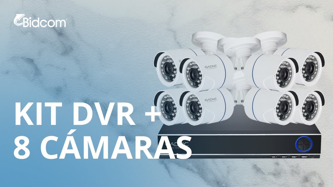 Kit 8 Camaras Seguridad + DVR Gadnic con Disco Rigido 1TB KP2P0031