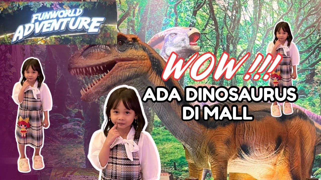 Jasmine's First Time Seeing a Dinosaur at the Mall! It Was a Shocking Moment!