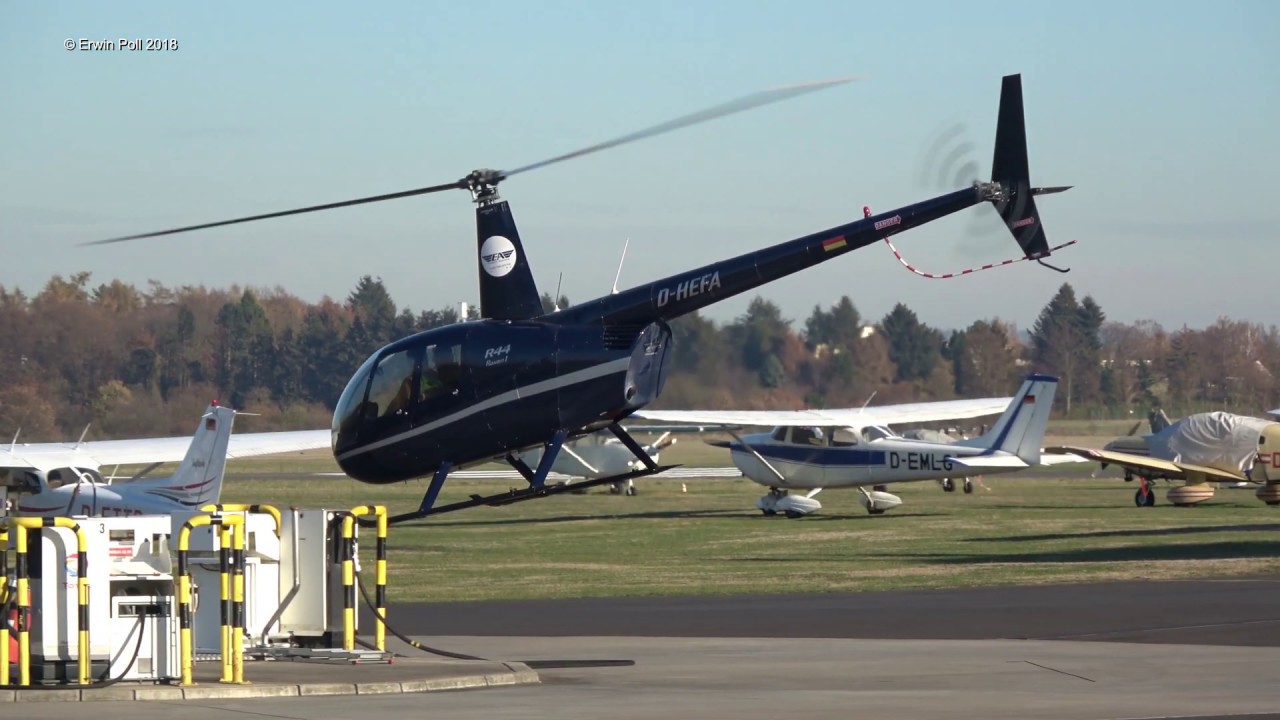 R44 D-HEFA Startrade Heli Airport Bonn Hangelar 18 nov 2018