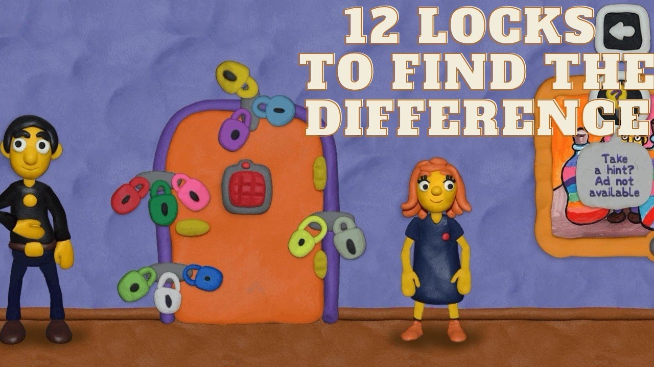 12 locks to find the difference/puzzle game/50 Subscribers complete/Special Video With Voice scam