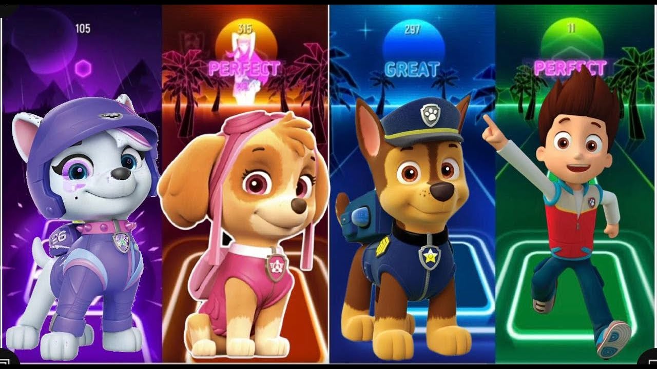 Paw Patrol Tiles Hop Gameplay | Fun Music Jump 🎶