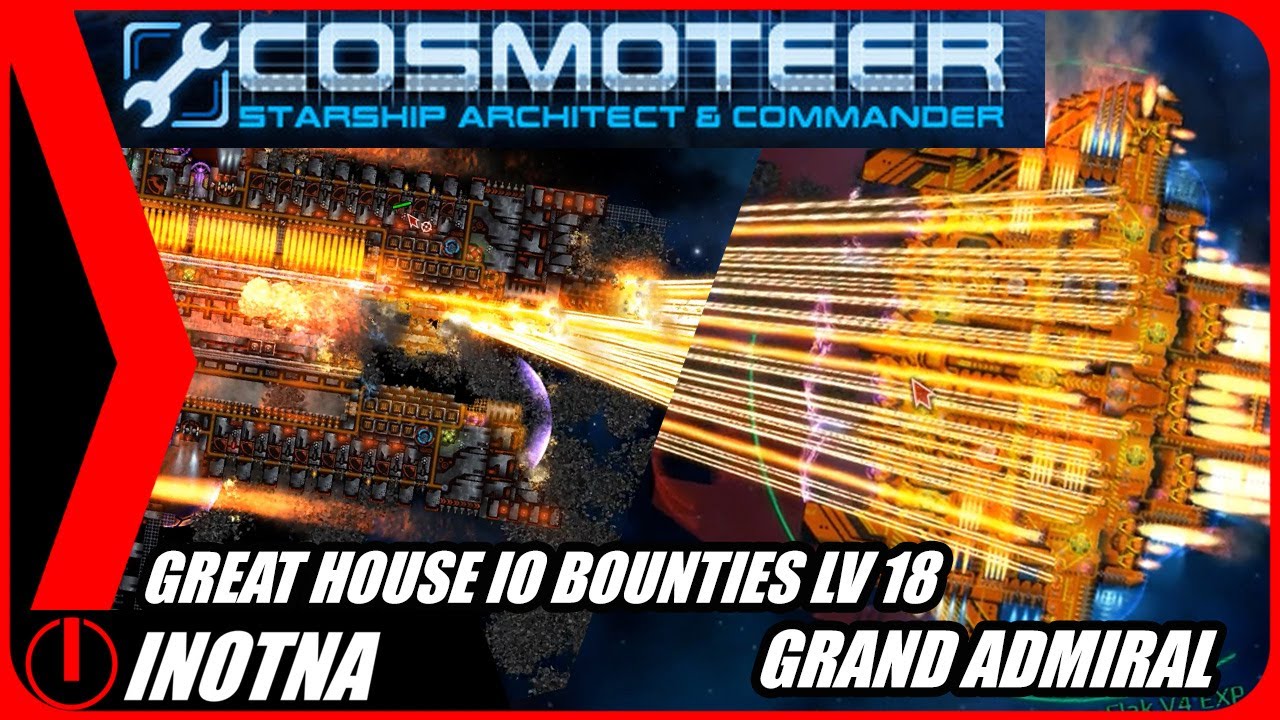 Cosmoteer: So Much Railguns - Great House Io Bounties Lv 18 - Grand Admiral