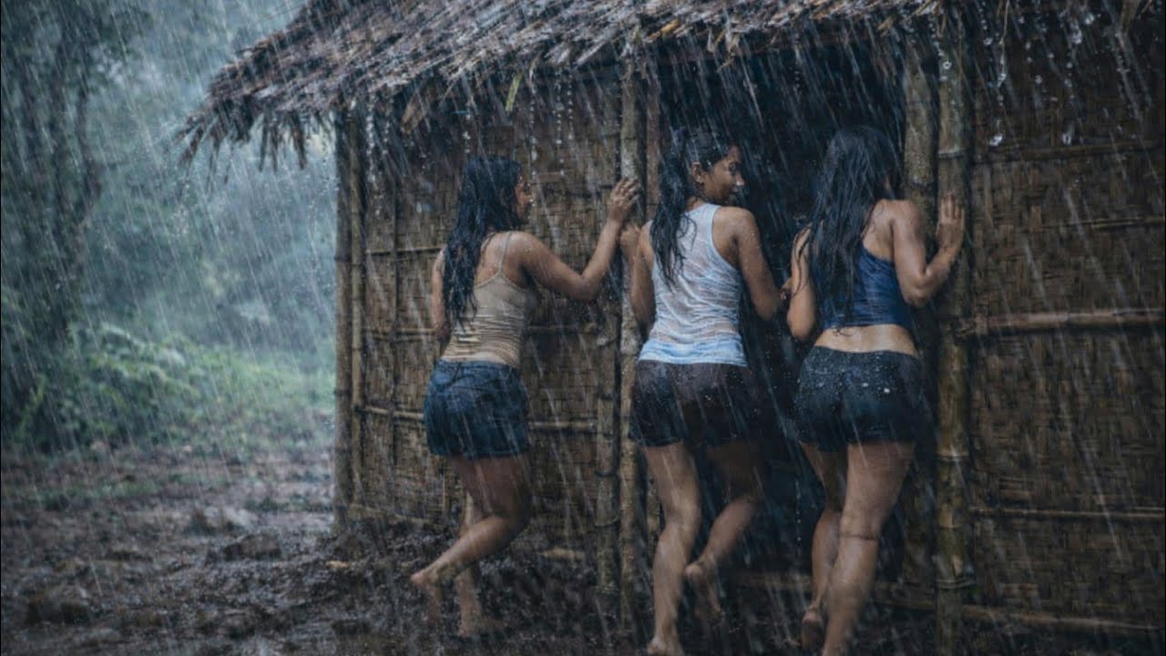 This Is Himalayan Village Durning The Heavy Rainy Day | Most Relaxing Rural Village Life | 