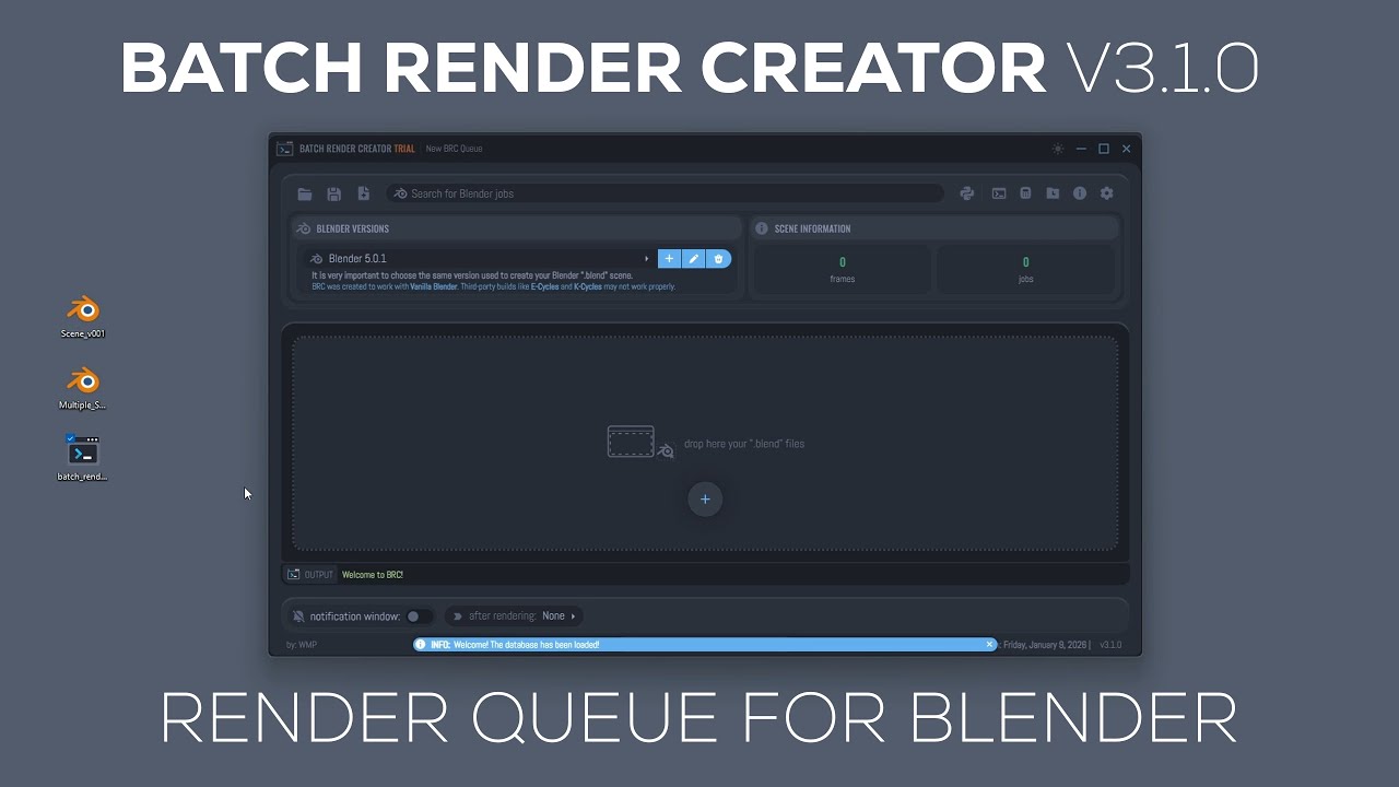 Batch Render Creator v3.1.0 - Очередь рендеринга для Blender