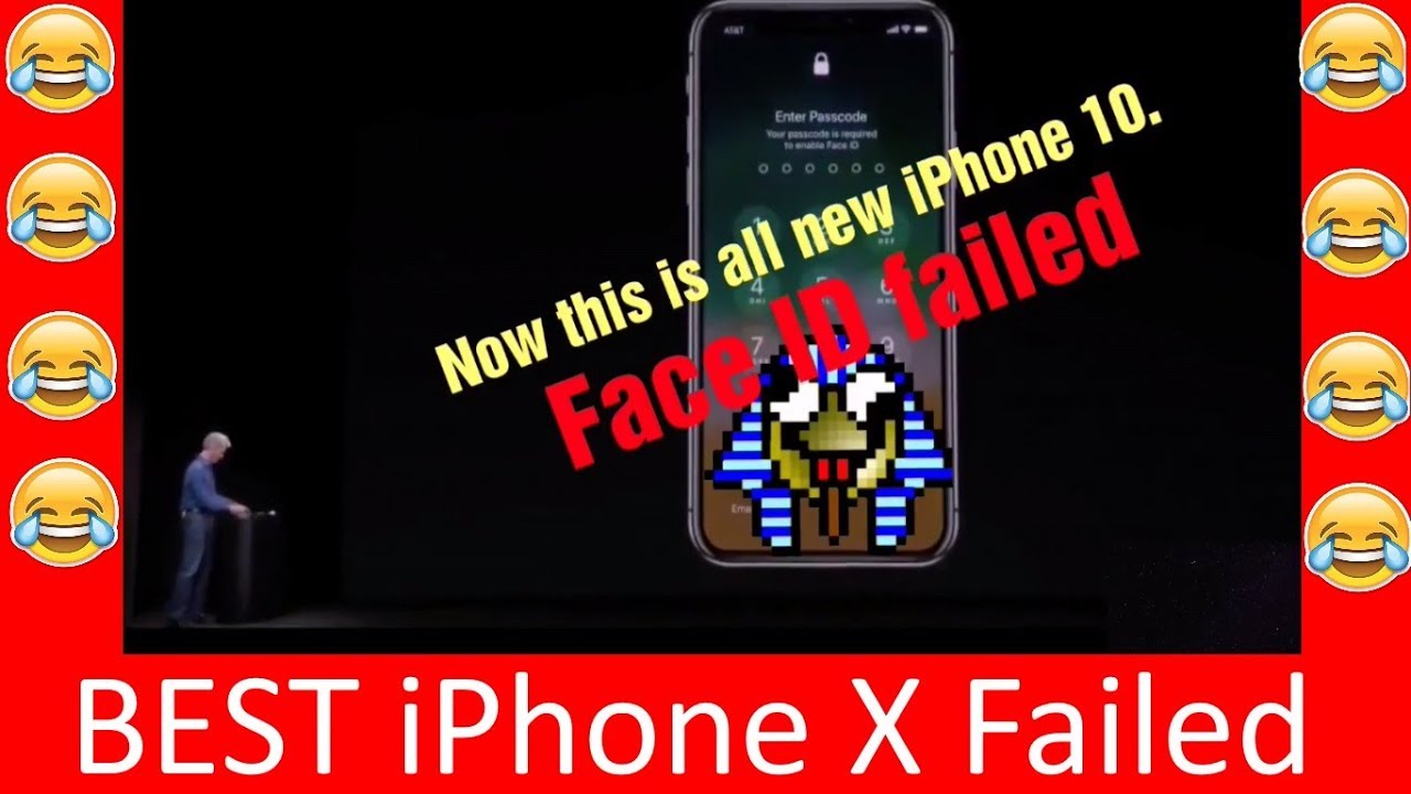 iPhone X (iphone 10) Face ID Unlock Failed. Best Meme. iPhone 8, V30 & Note8 laughing