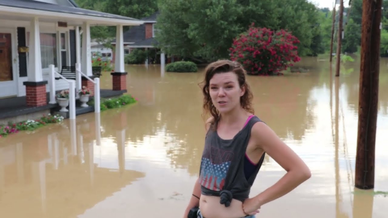 Downtown Jackson hundred's of homes underwater, Kentucky historic flood 2022