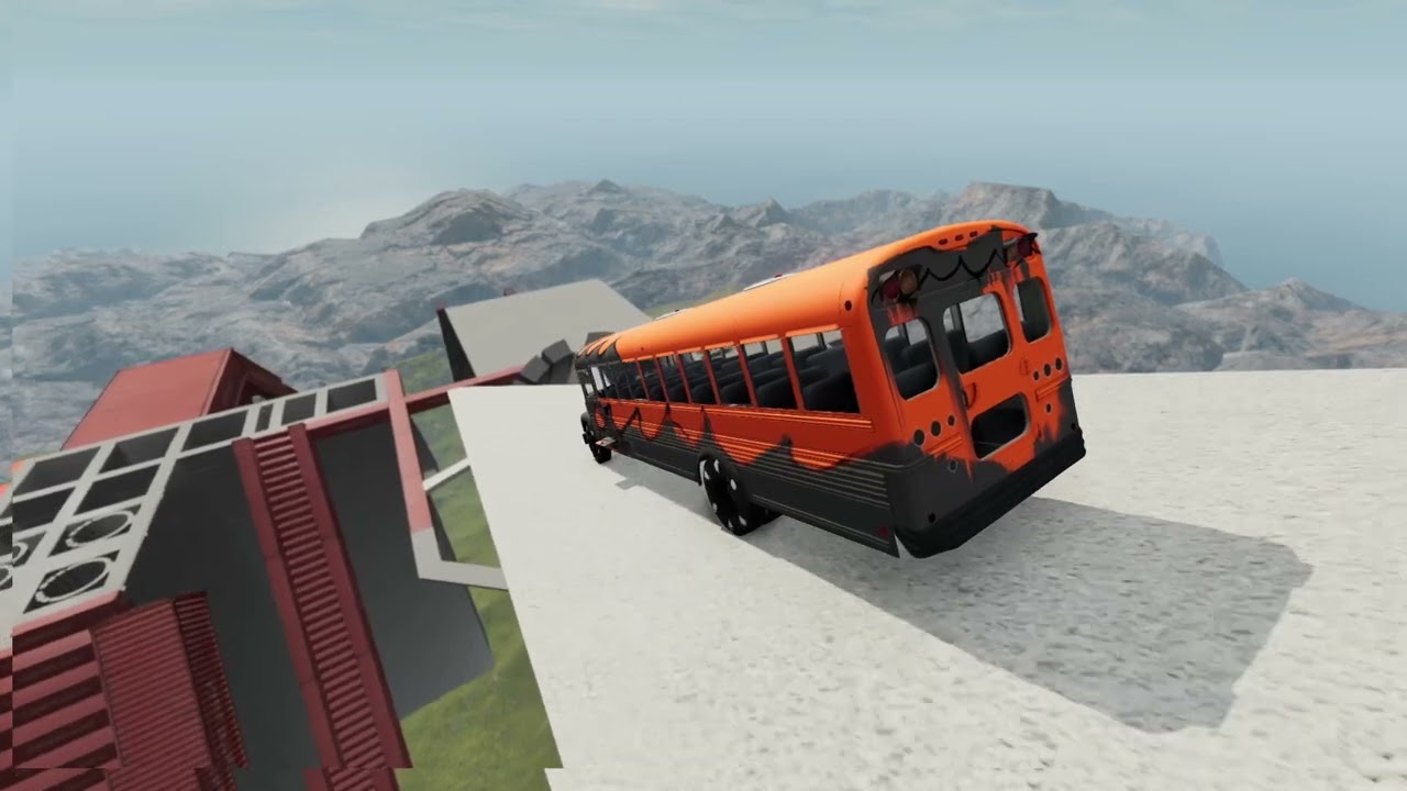 Epic Downhill ramp fall #beamngdrive