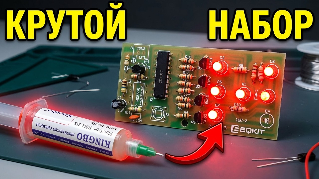 🛠 ПАЯЕМ KIT DIY НАБОР ЭЛЕКТРОННЫЕ КОСТИ И ТЕСТИРУЕМ ПАЯЛЬНЫЙ ФЛЮС KINGBO RMA-218