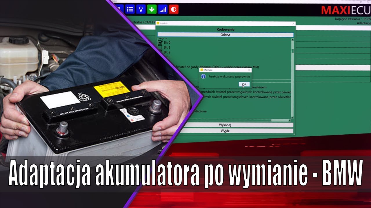 Adaptacja akumulatora po wymianie w BMW - MaxiEcu