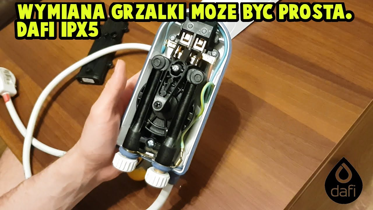 Wymiana grzałki w podgrzewaczu wody Dafi IPX5/IPX4