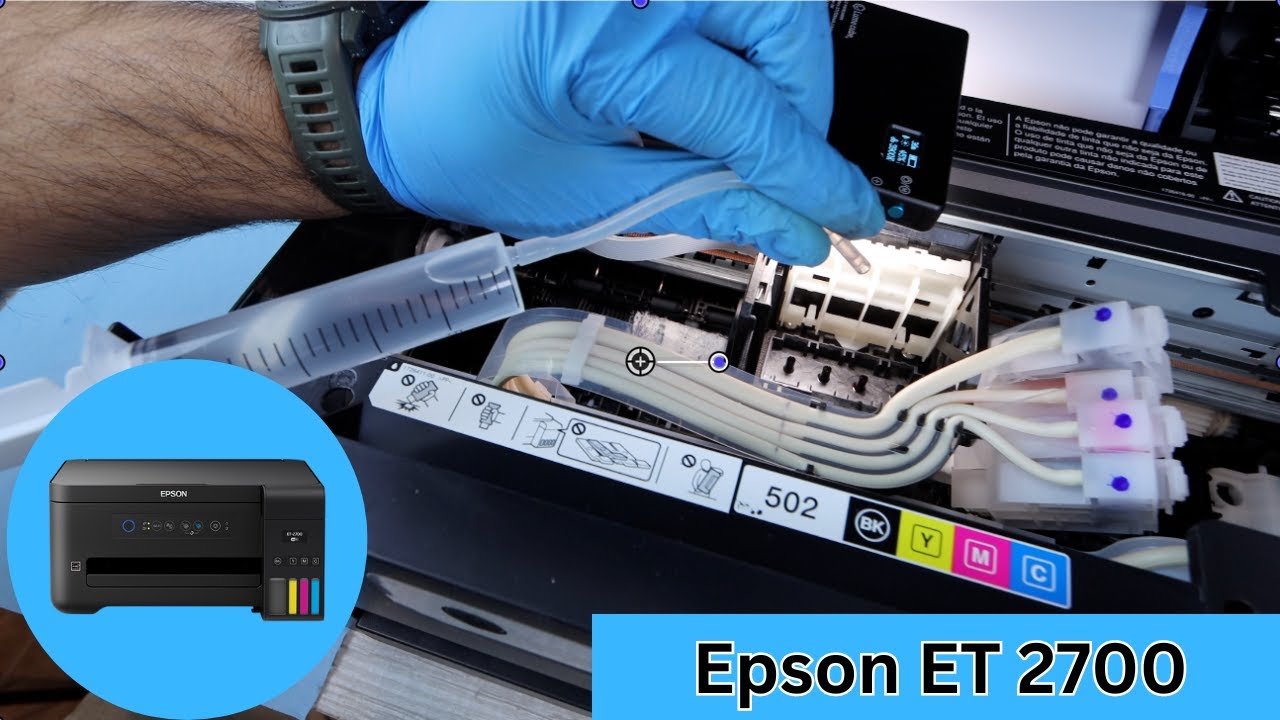 Epson ET 2700, 2706 - Printhead Cleaning - Not Printing Black or Color Blank Pages (FIXED!)