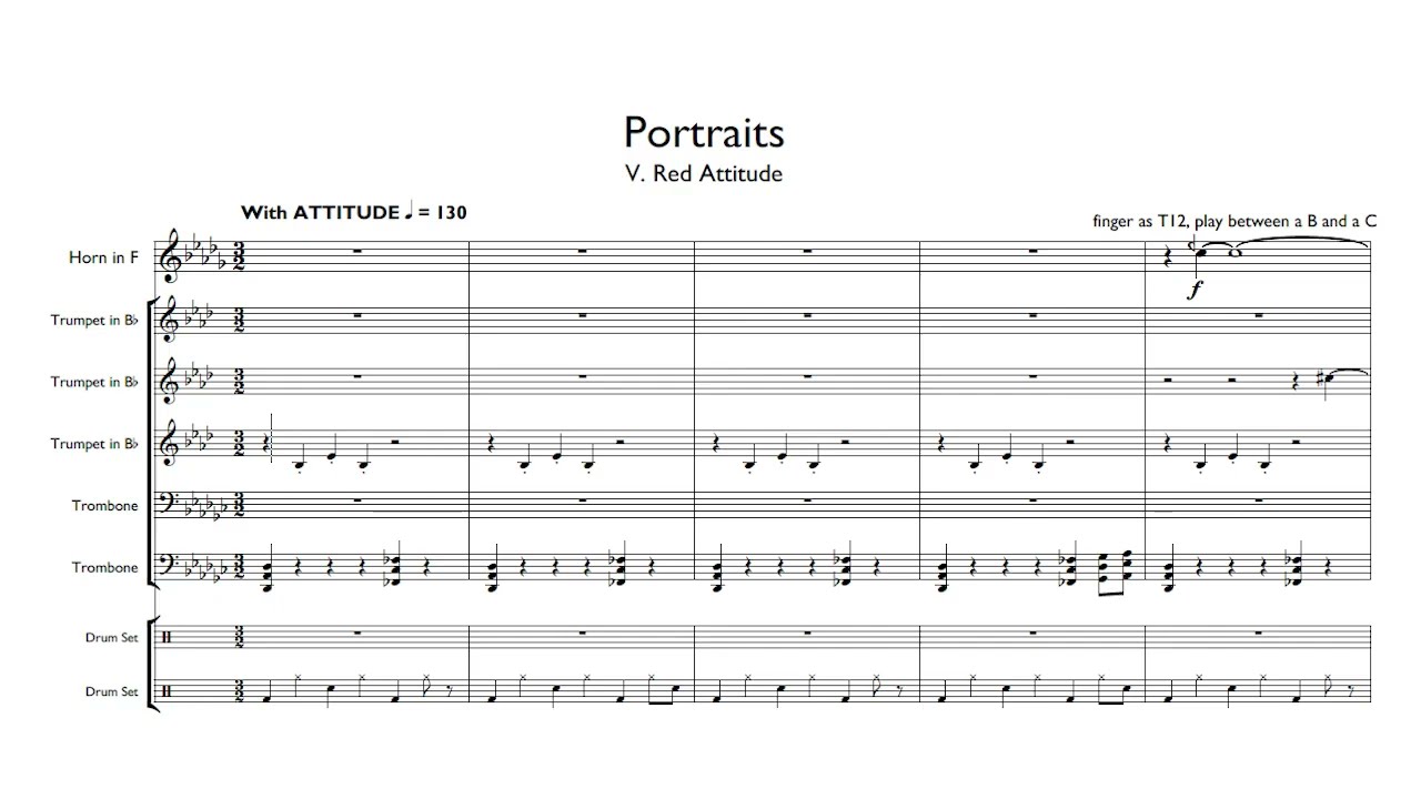 Portraits for Horn and Electronics - World Premiere WITH SCORE