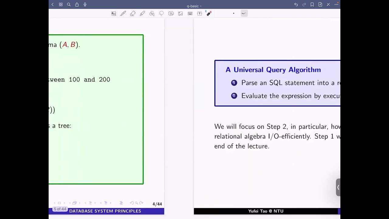 Query Processing 1: Basic Algorithms for Relational Algebra