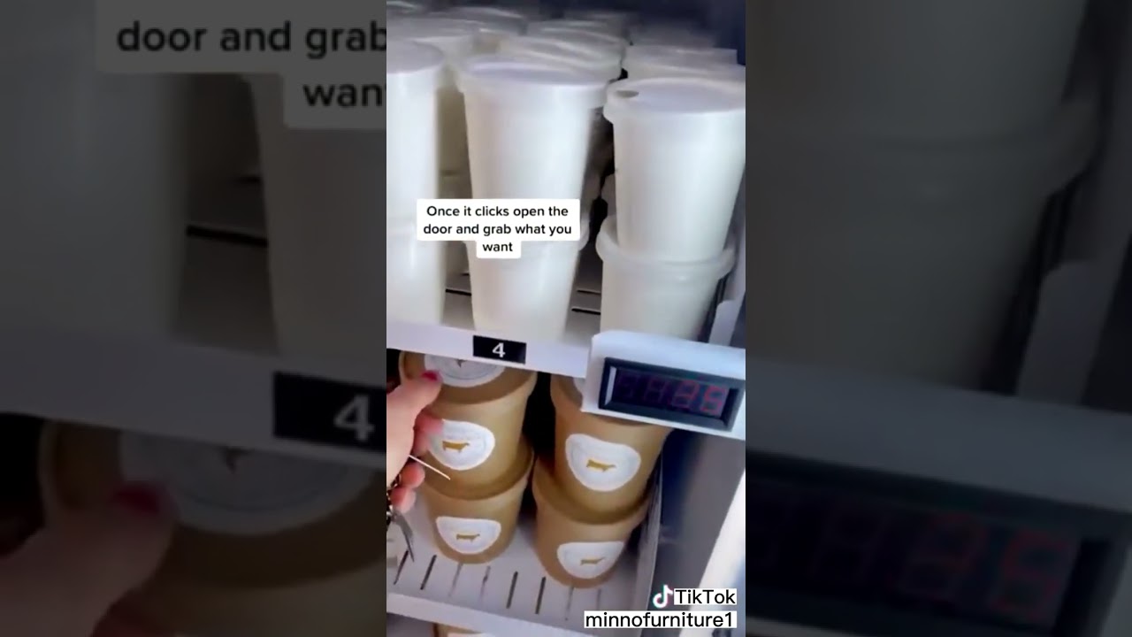 Ice cream vending machine for sale. Customer case in UK. Smart vending fridge grab and go.