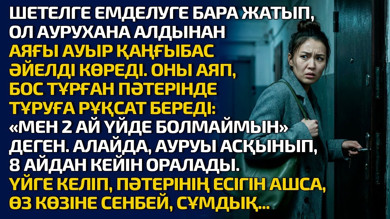 ШЕТЕЛГЕ ЕМДЕЛУГЕ БАРА ЖАТЫП ОЛ АУРУХАНА АЛДЫНАН АЯҒЫ АУЫР ҚАҢҒЫБАС ӘЙЕЛДІ КӨРЕДІ. ОНЫ АЯП БОС ТҰРҒАН