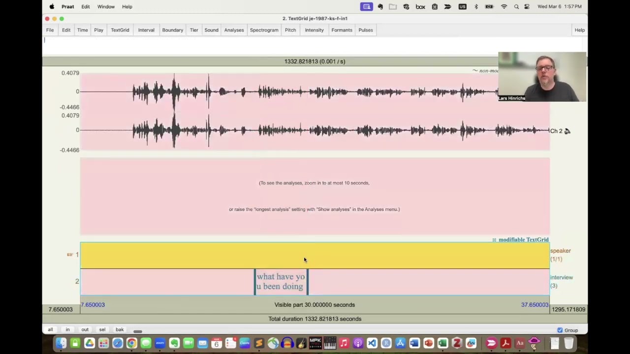 Getting started with Praat transcription