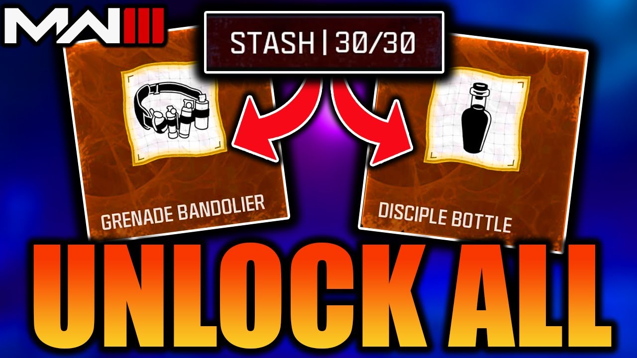 How To Unlock NEW Schematics FAST In MW3 Zombies |STASH INCREASE, DISCIPLE BOTTLE, GRENADE BANDOLIER