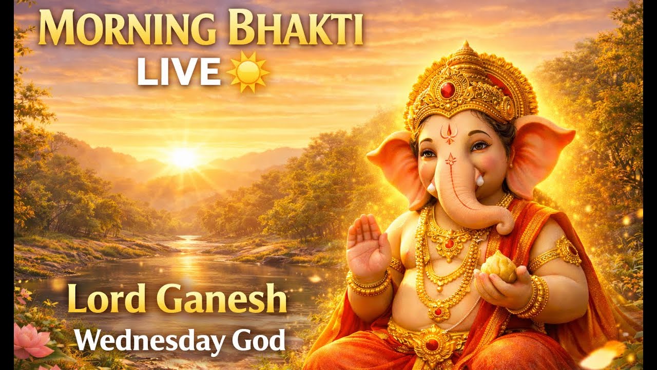 🔴Happy Wednesday Morning 🌞 Ganesh Bhakti Music LIVE 🙏 | Peaceful Puja & Positive Energy